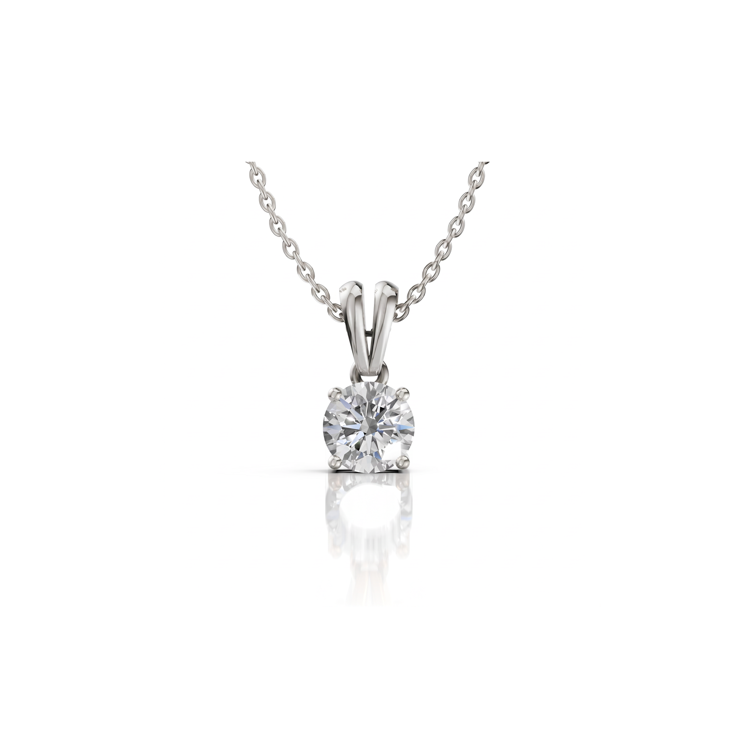 Round Moissanite Pendant Necklace