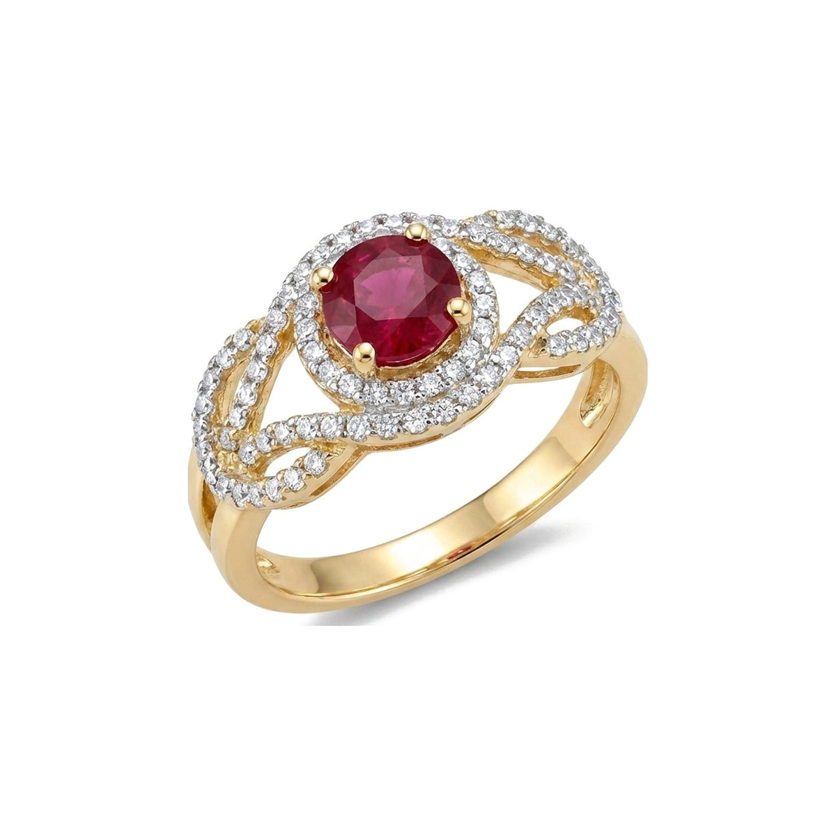 Round Woven Halo Ring