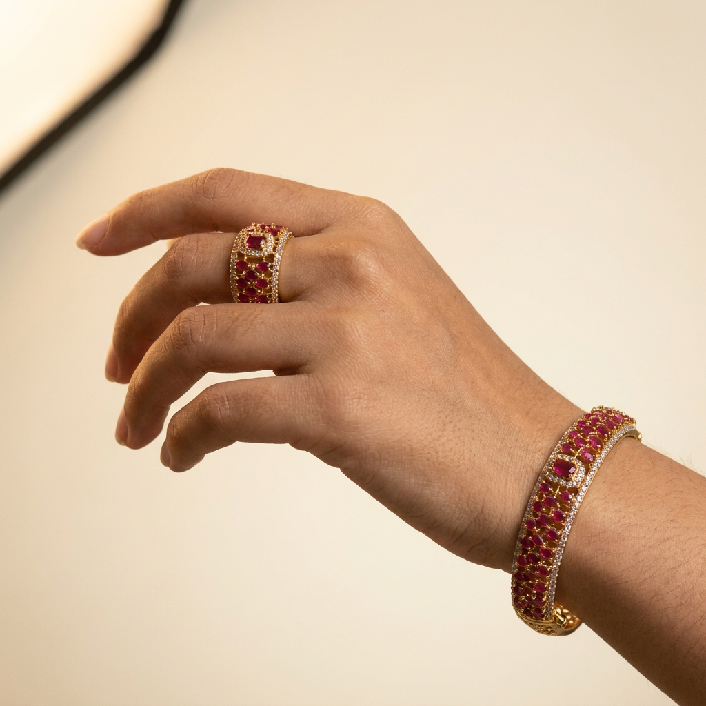 Ruby Pavé Set