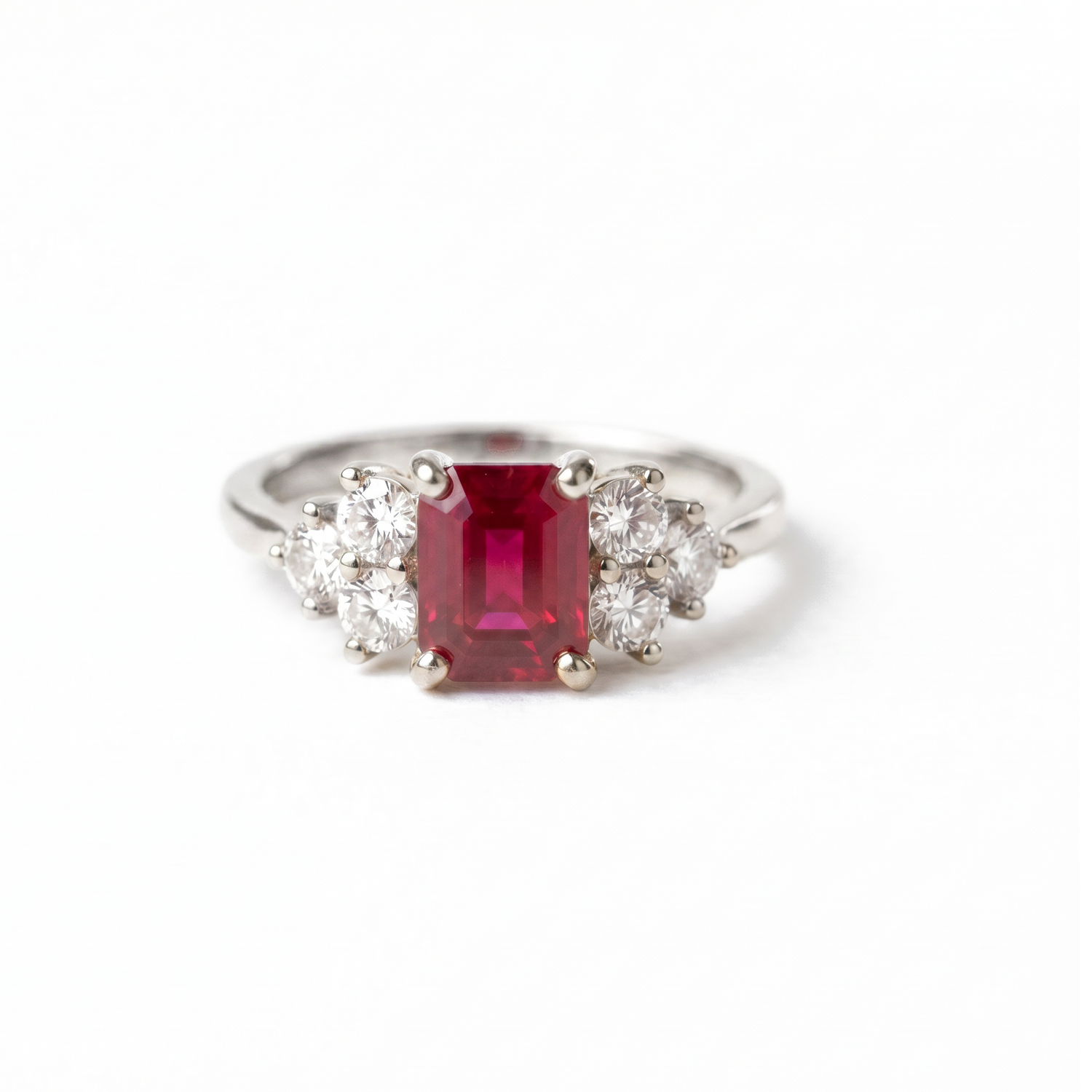 Ruby Three-Stone Ring