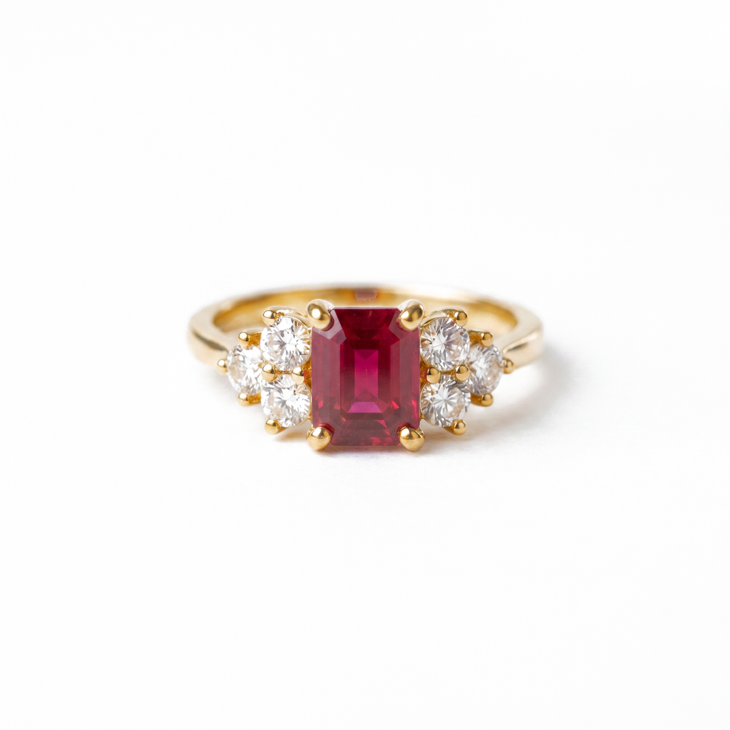 Ruby Three-Stone Ring