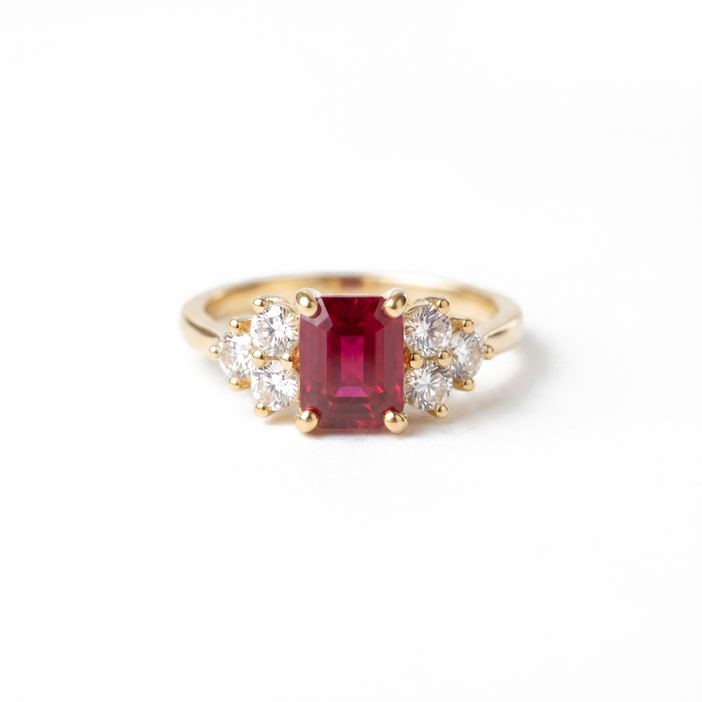 Ruby Three-Stone Ring