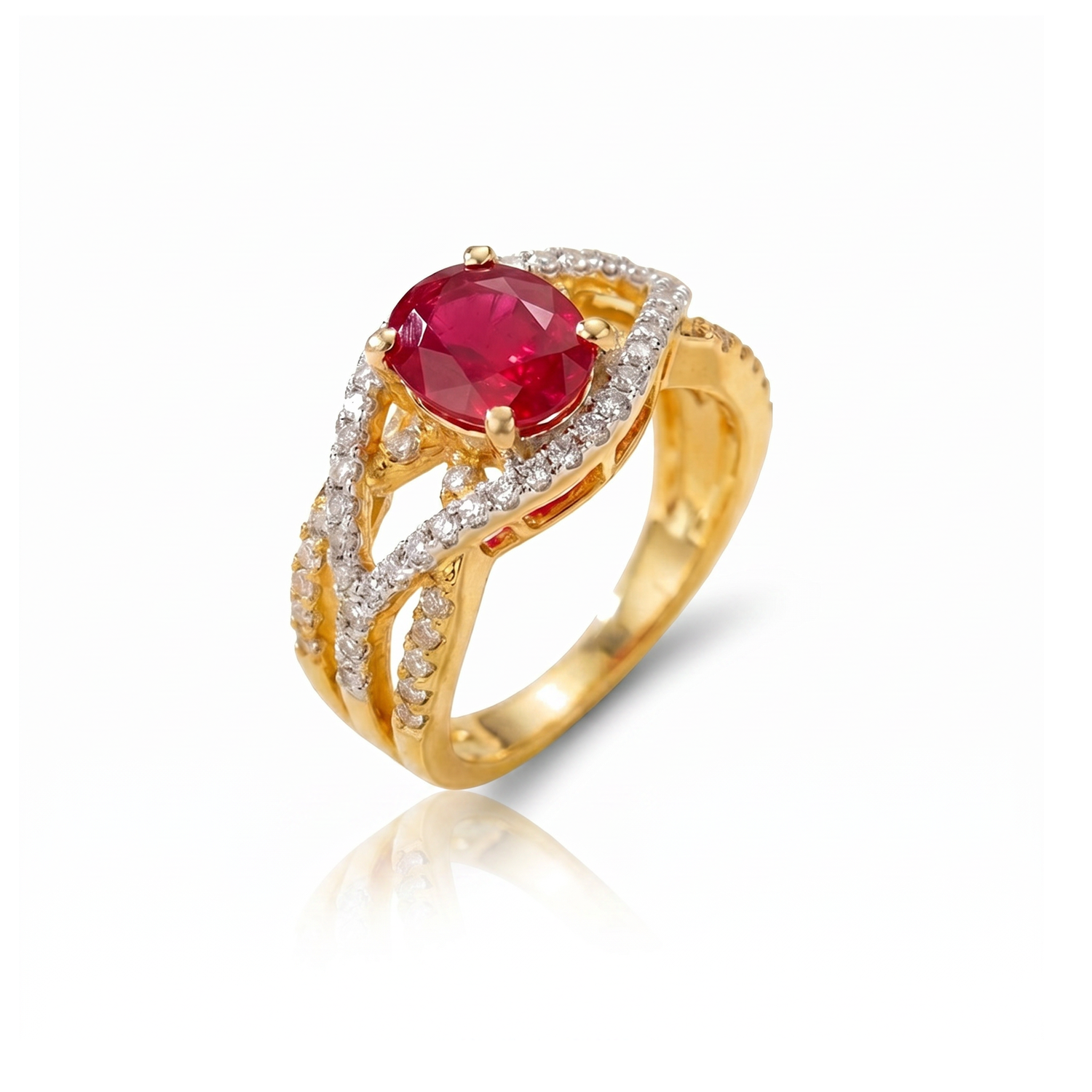 Ruby Twist Ring