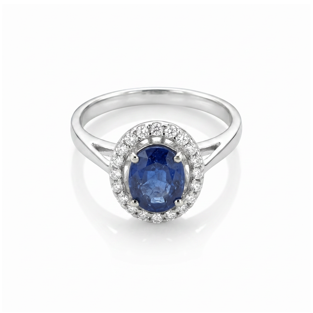 Safira Halo Ring
