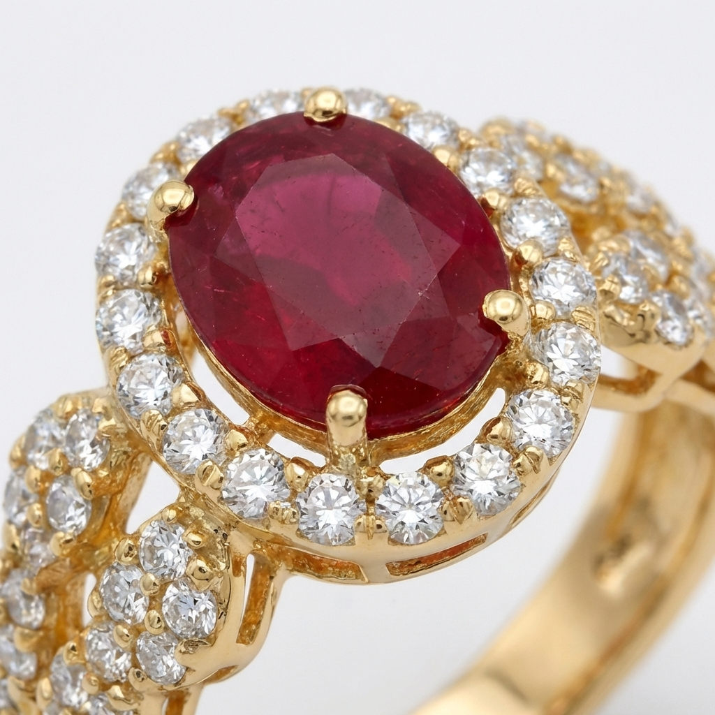 Fiora Oval Halo Ring