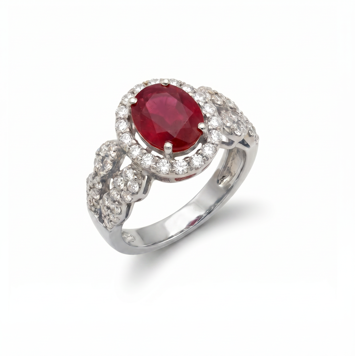 Fiora Oval Halo Ring