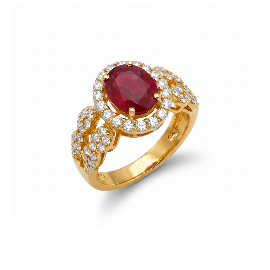 Fiora Oval Halo Ring