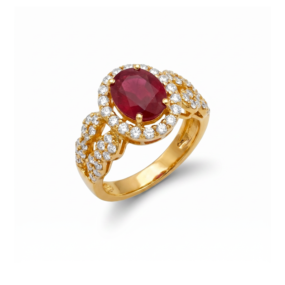 Fiora Oval Halo Ring