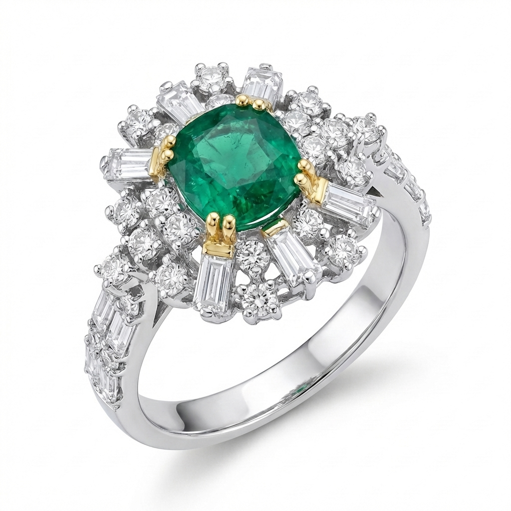 Deco Halo Cocktail Ring