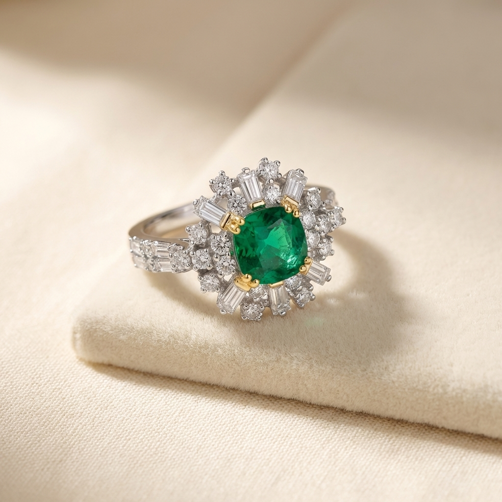 Deco Halo Cocktail Ring