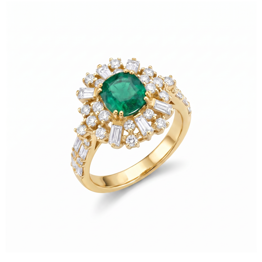 Deco Halo Cocktail Ring