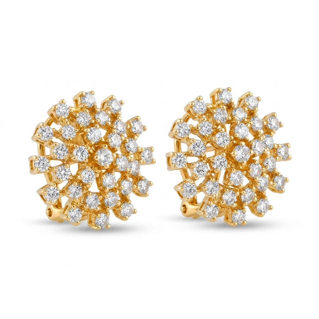 Dahlia Starburst Cluster Studs