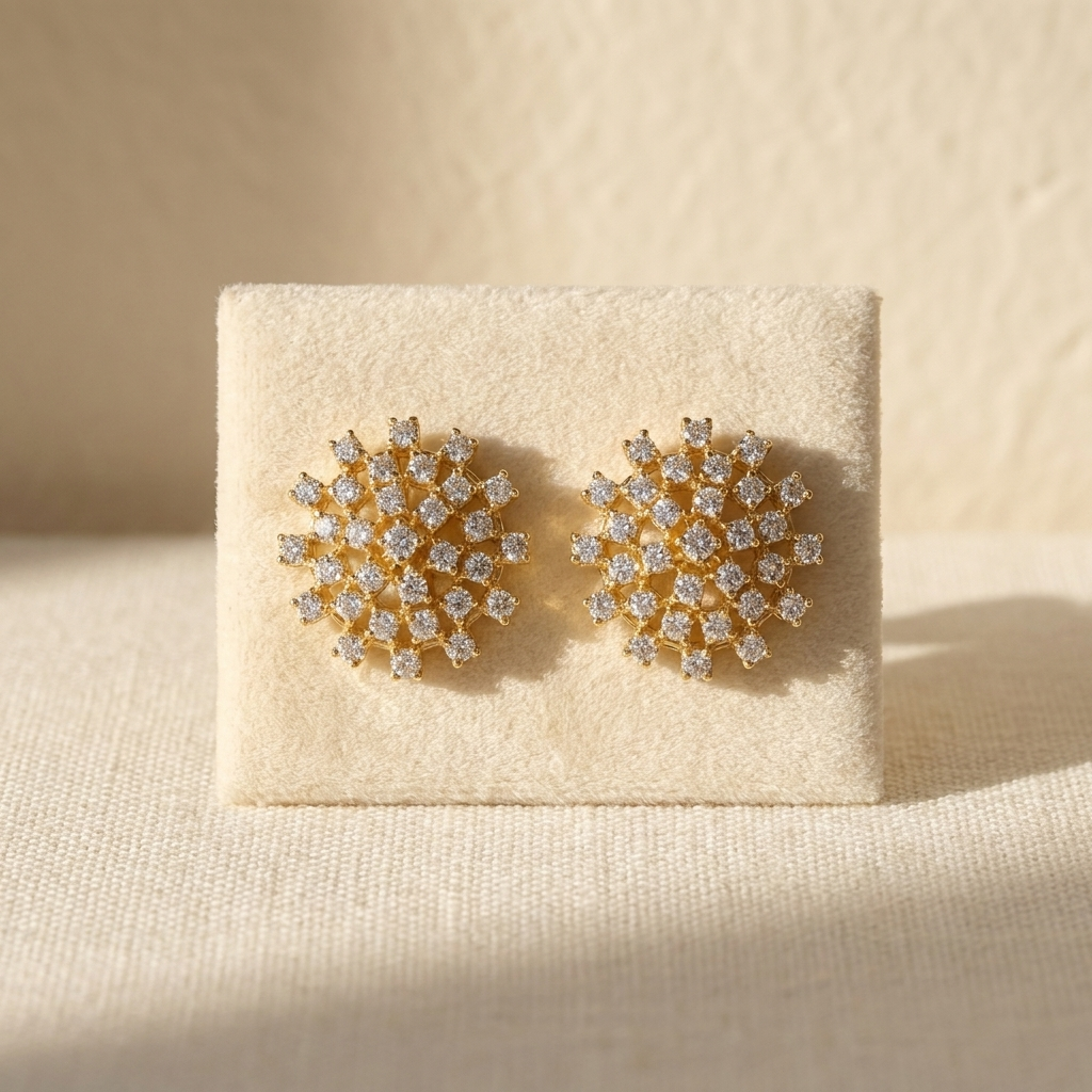 Dahlia Starburst Cluster Studs