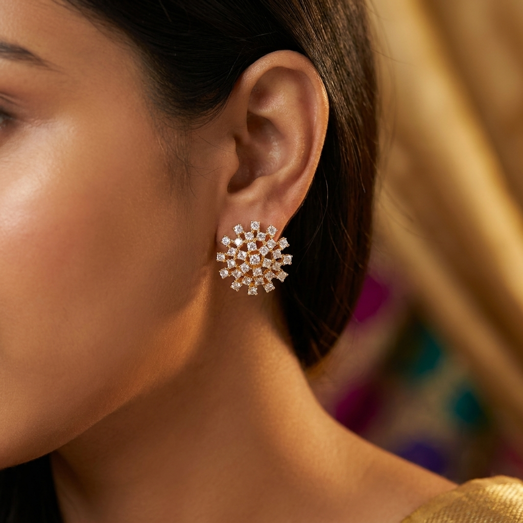 Dahlia Starburst Cluster Studs