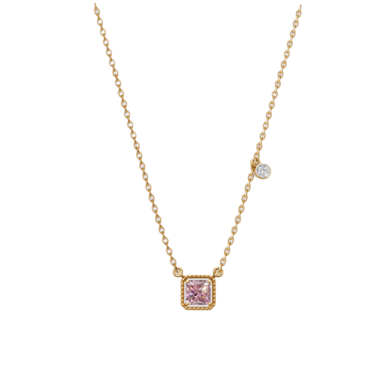 Birthstone Square Charm Pendant