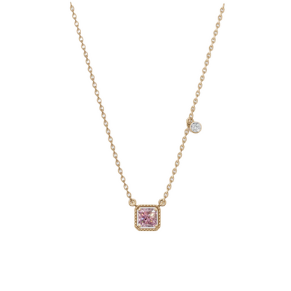 Birthstone Square Charm Pendant