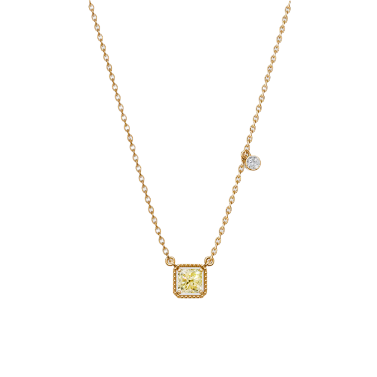 Birthstone Square Charm Pendant