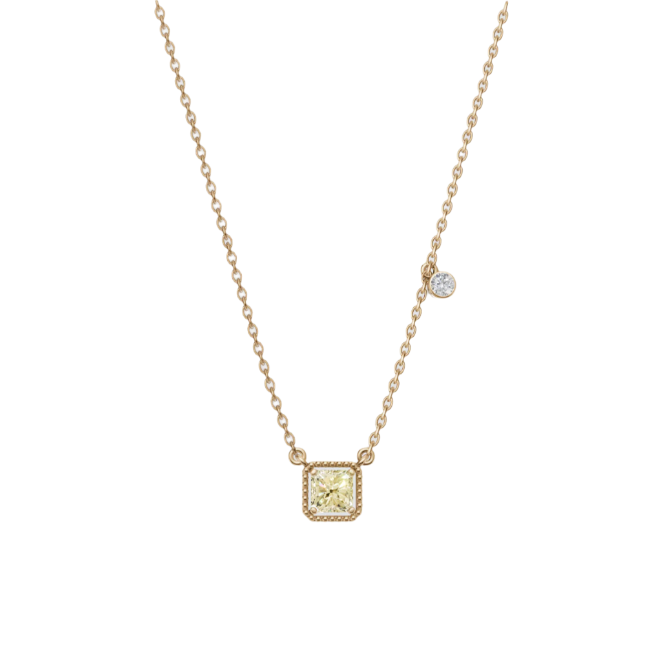 Birthstone Square Charm Pendant