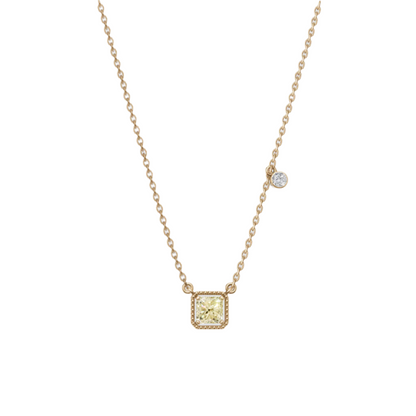 Birthstone Square Charm Pendant