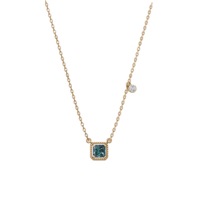 Birthstone Square Charm Pendant