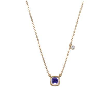 Birthstone Square Charm Pendant