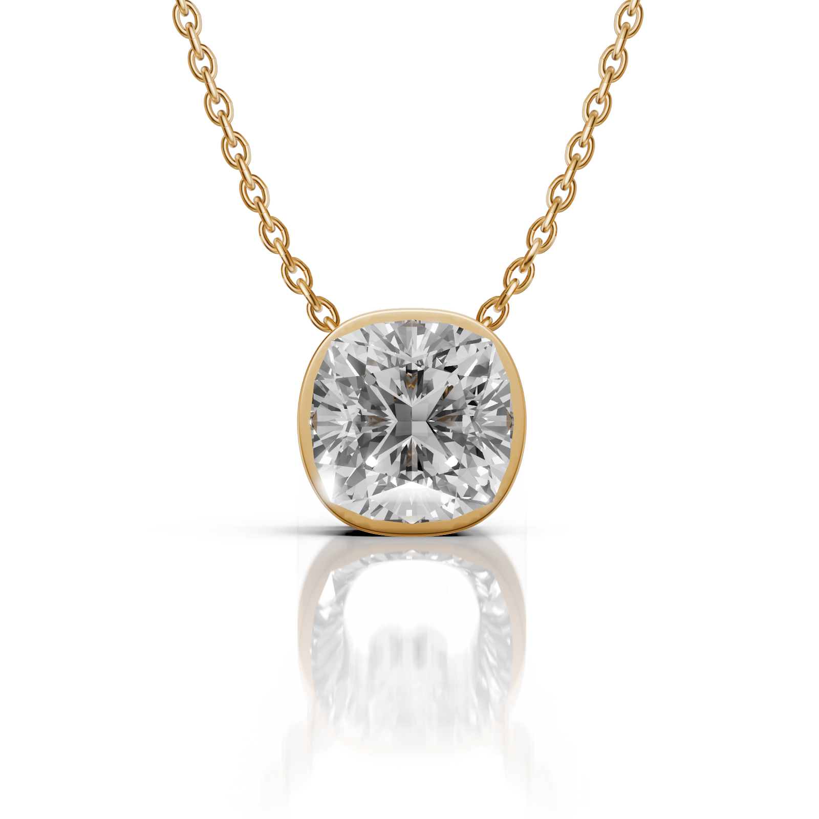 Cushion Cut Moissanite Pendant Necklace