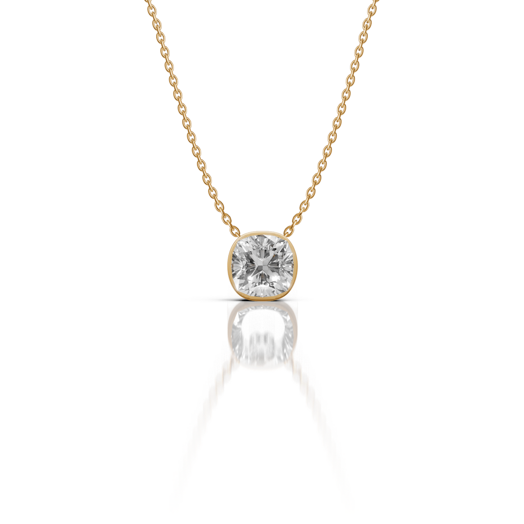 Cushion Cut Moissanite Pendant Necklace