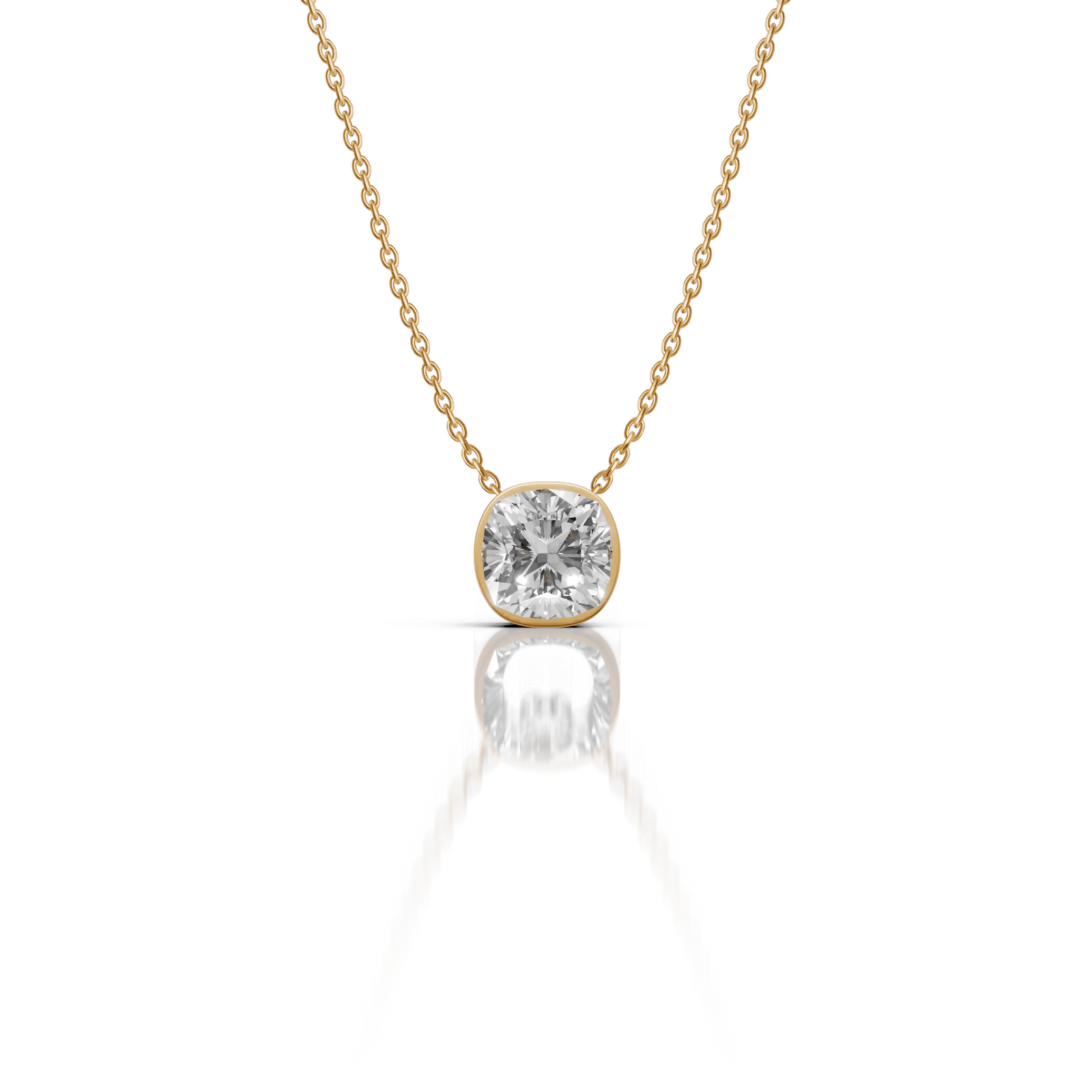 Cushion Cut Moissanite Pendant Necklace