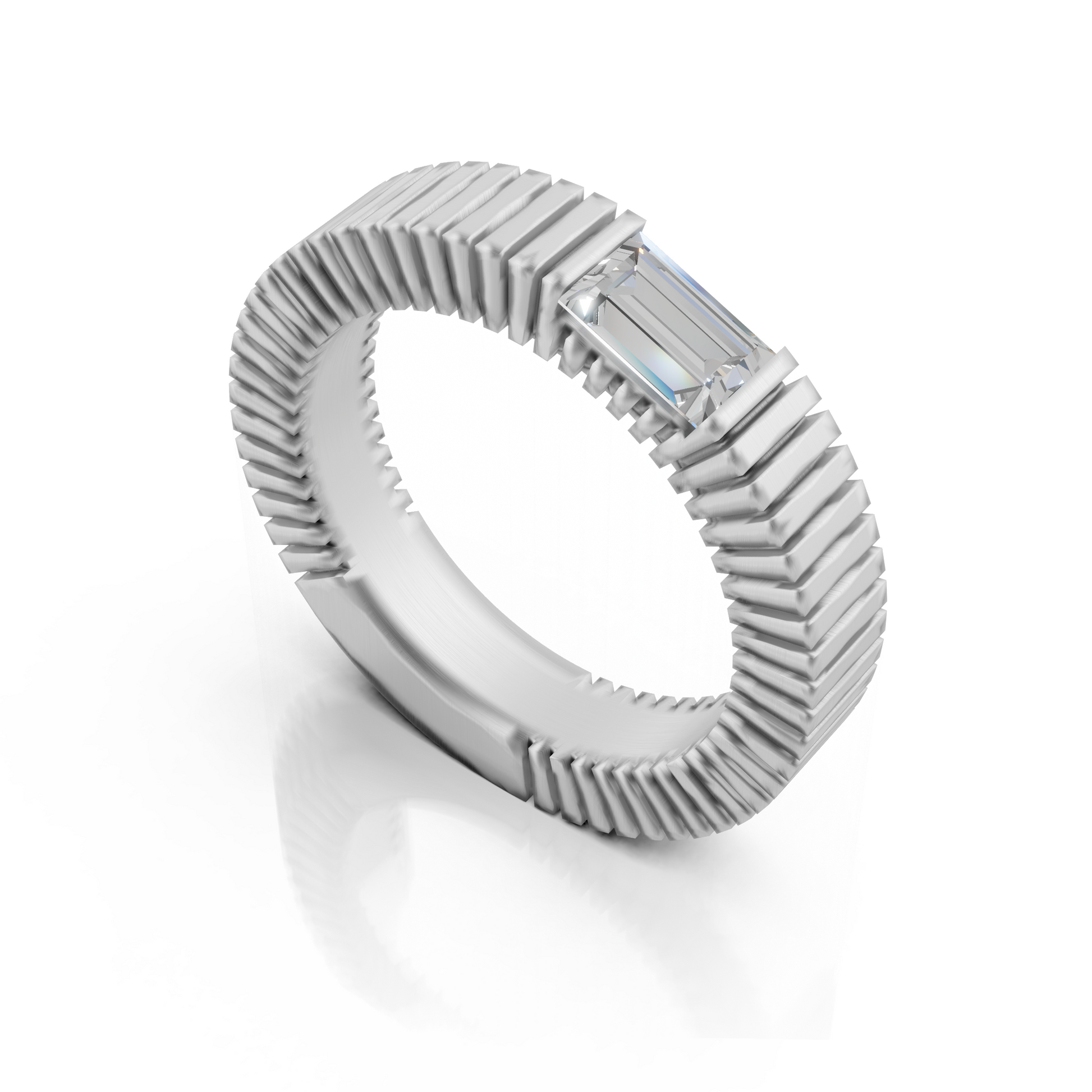 Grooved Baguette Band