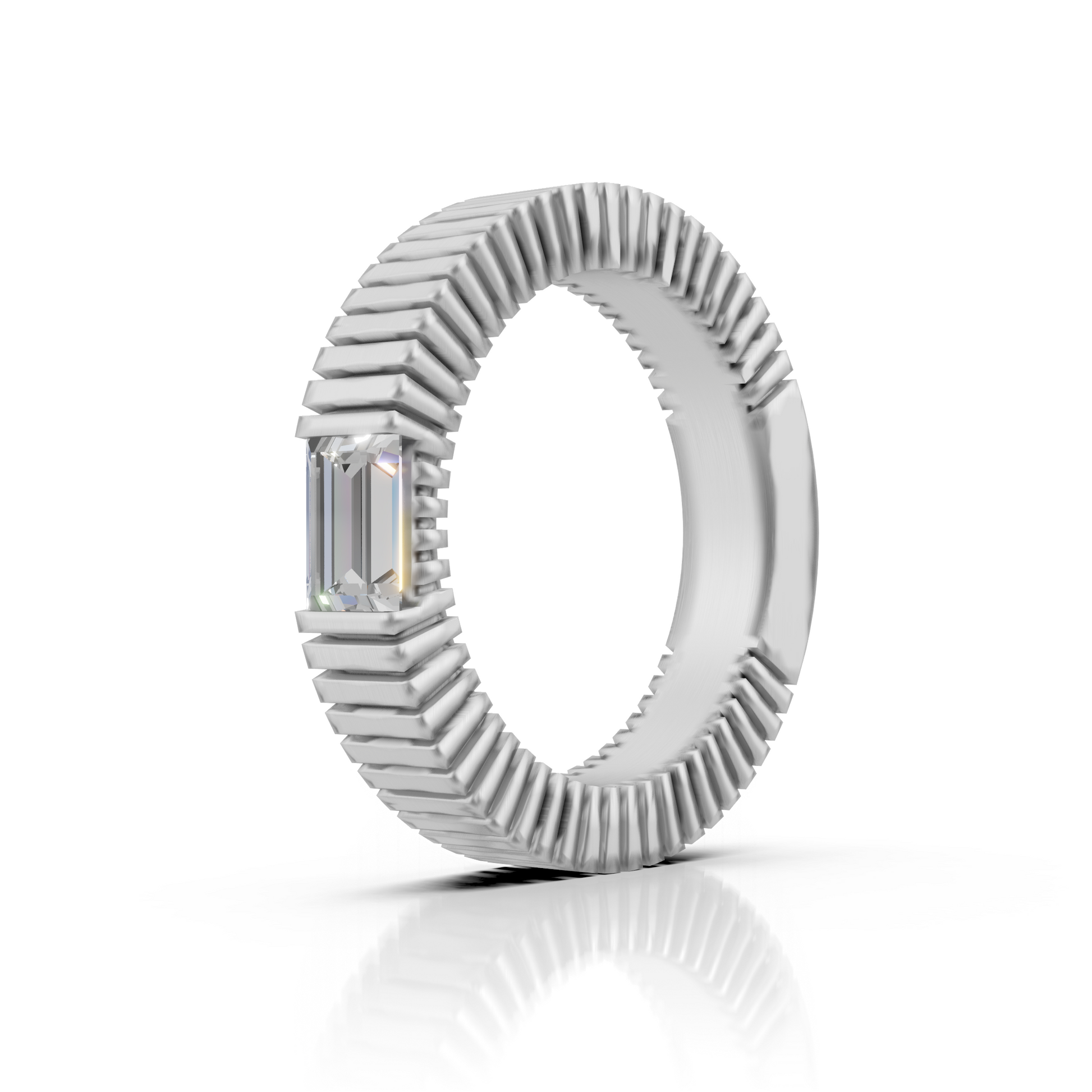 Grooved Baguette Band