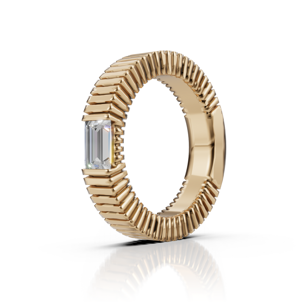 Grooved Baguette Band