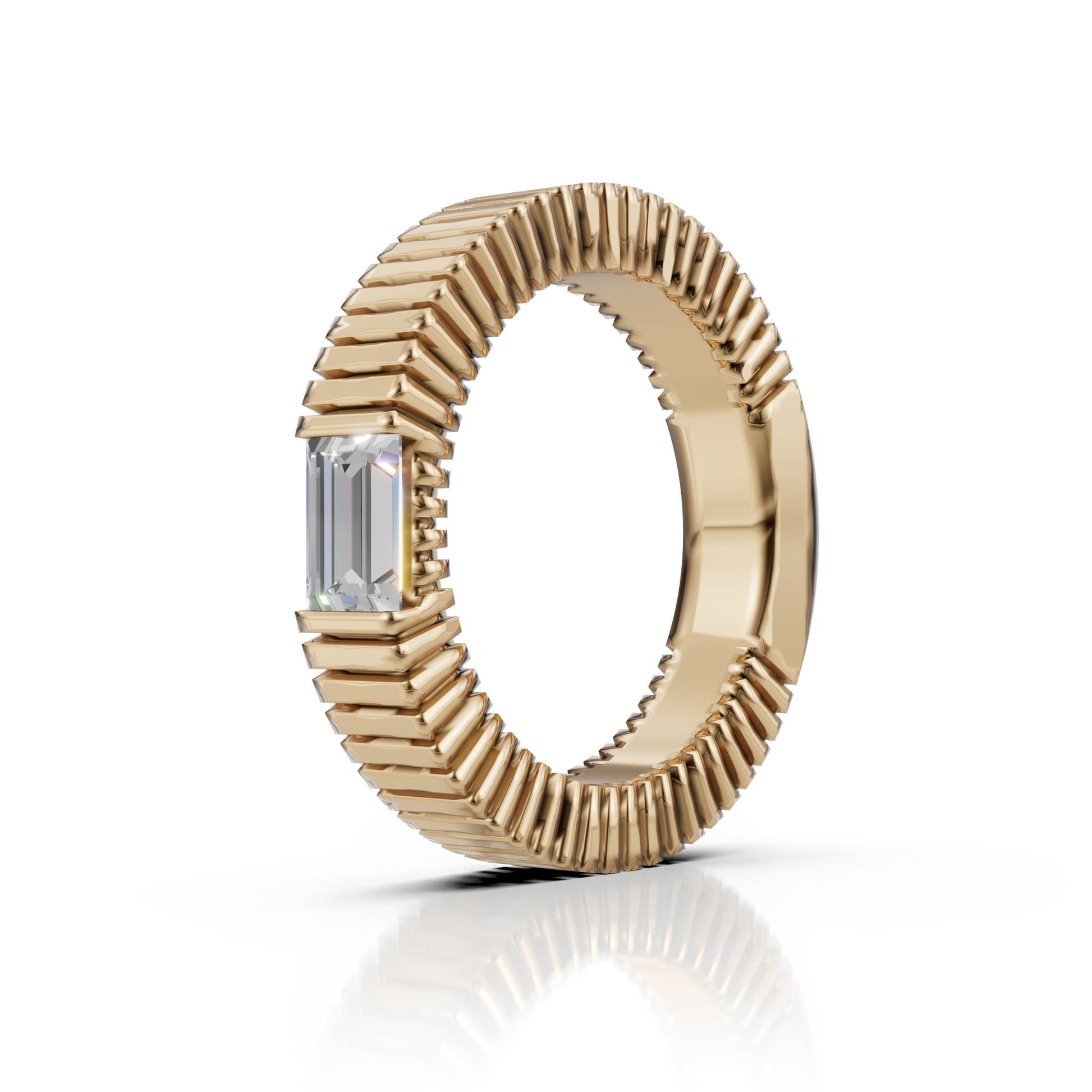 Grooved Baguette Band
