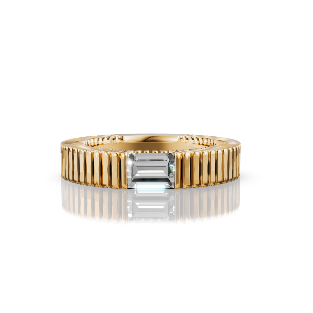 Grooved Baguette Band