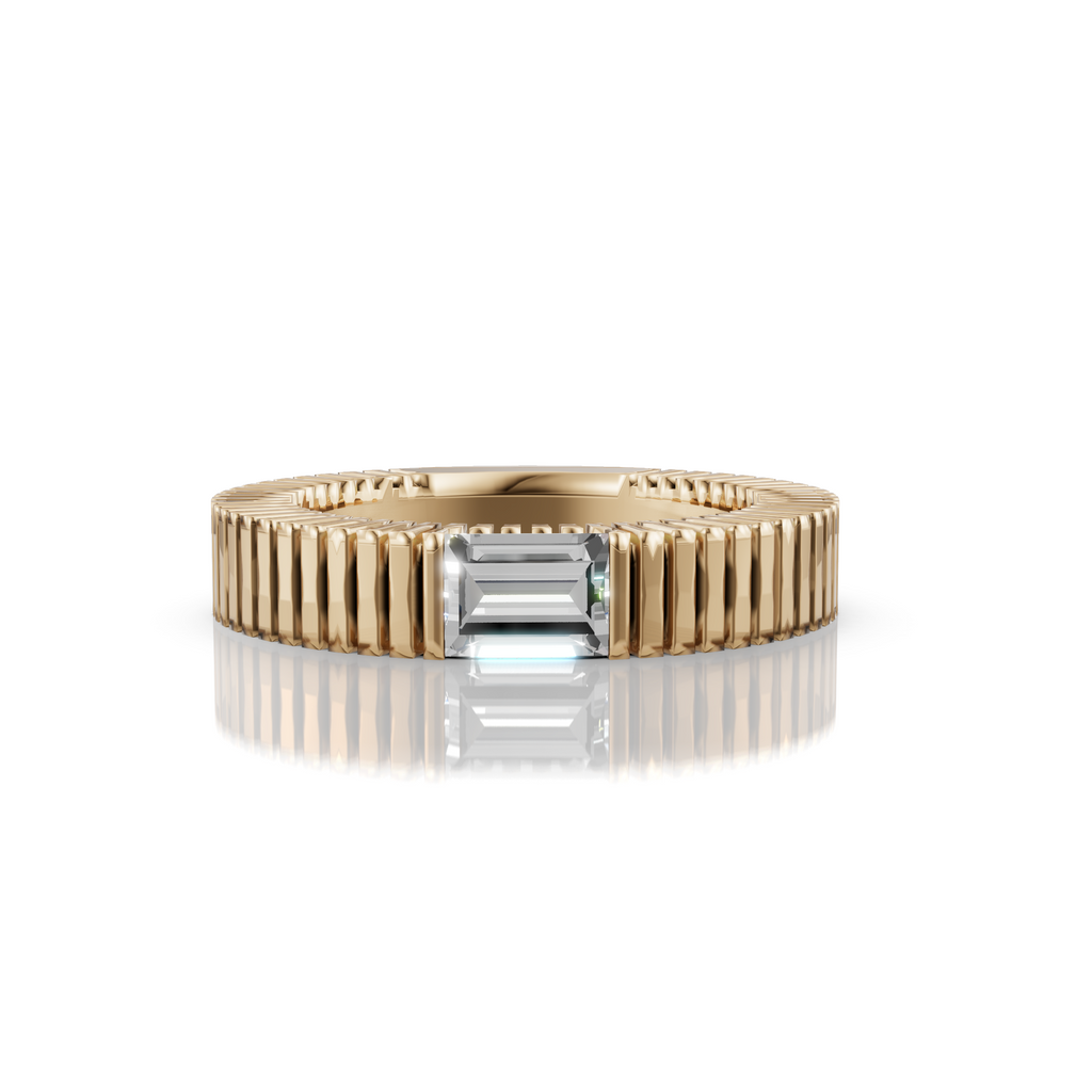 Grooved Baguette Band