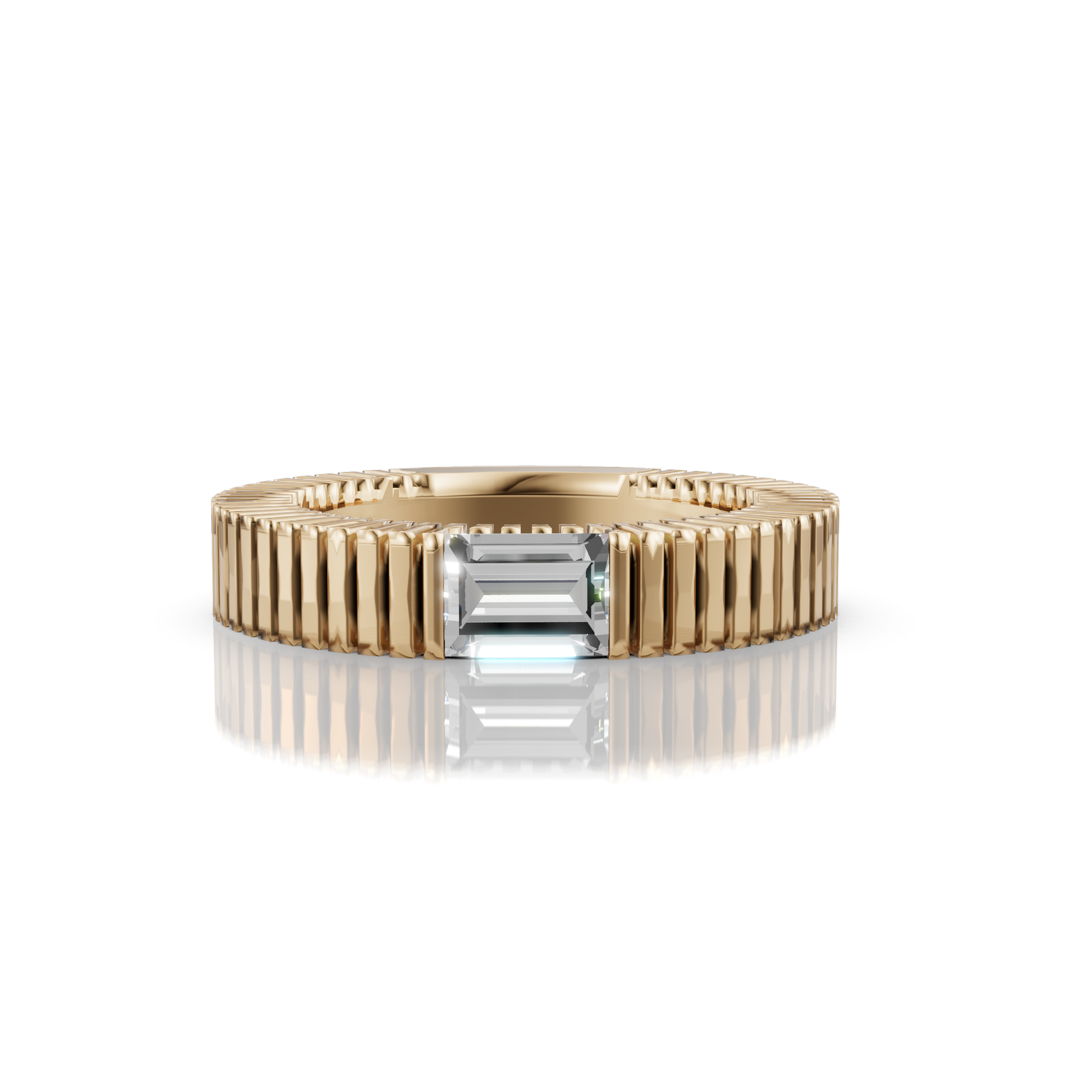 Grooved Baguette Band