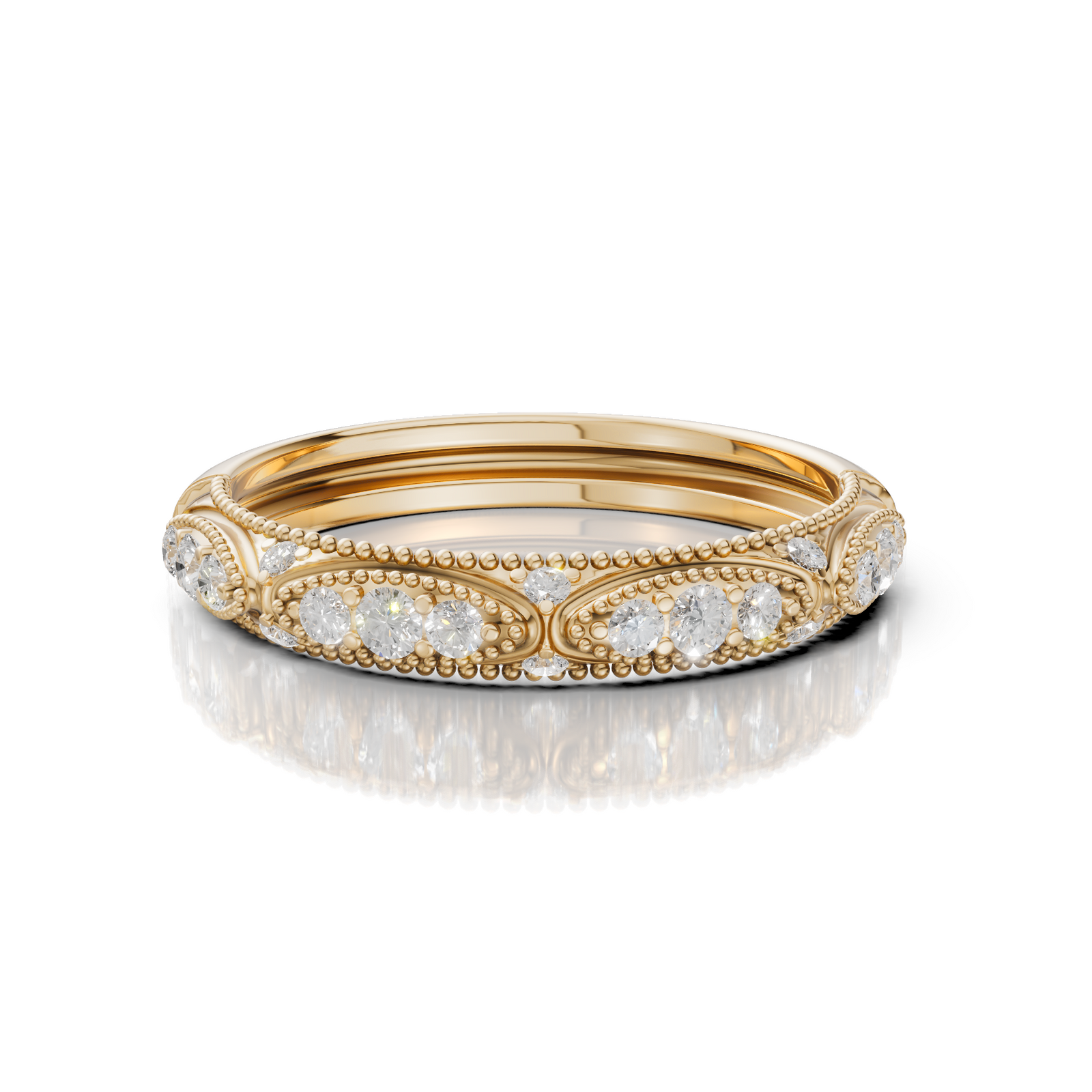 Beaded Milgrain Ring