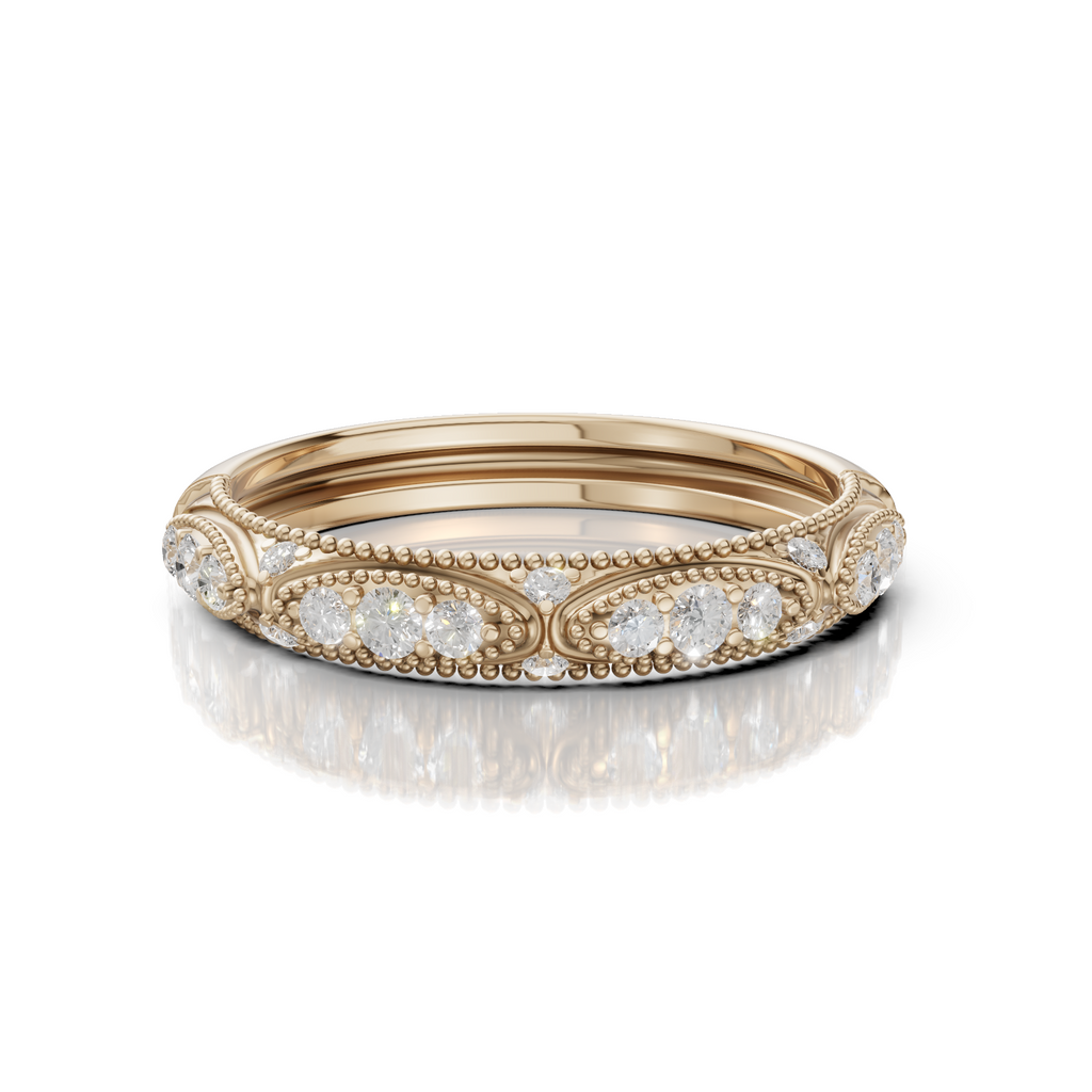 Beaded Milgrain Ring