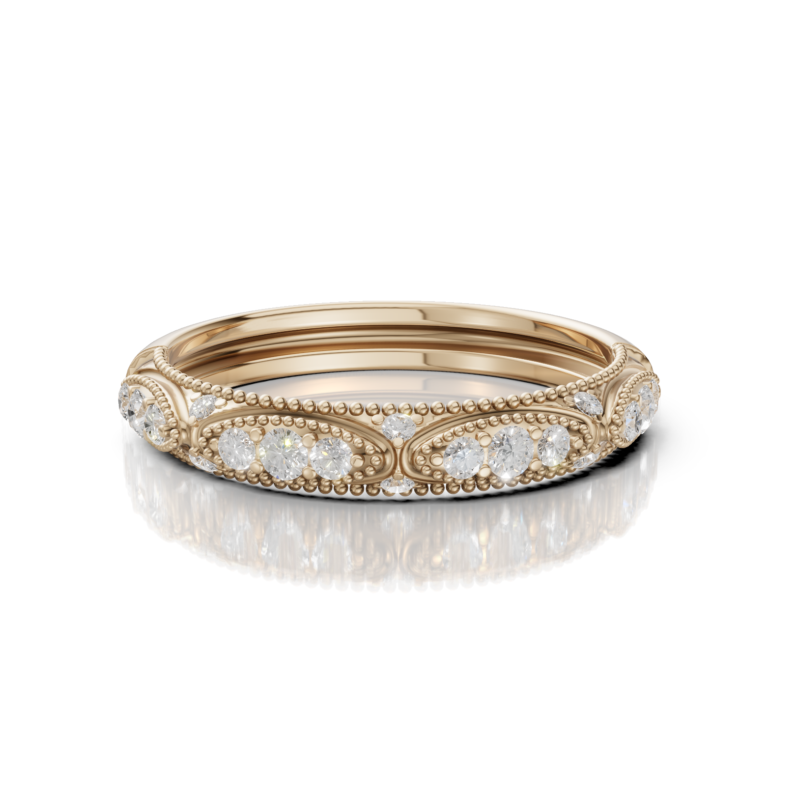 Beaded Milgrain Ring