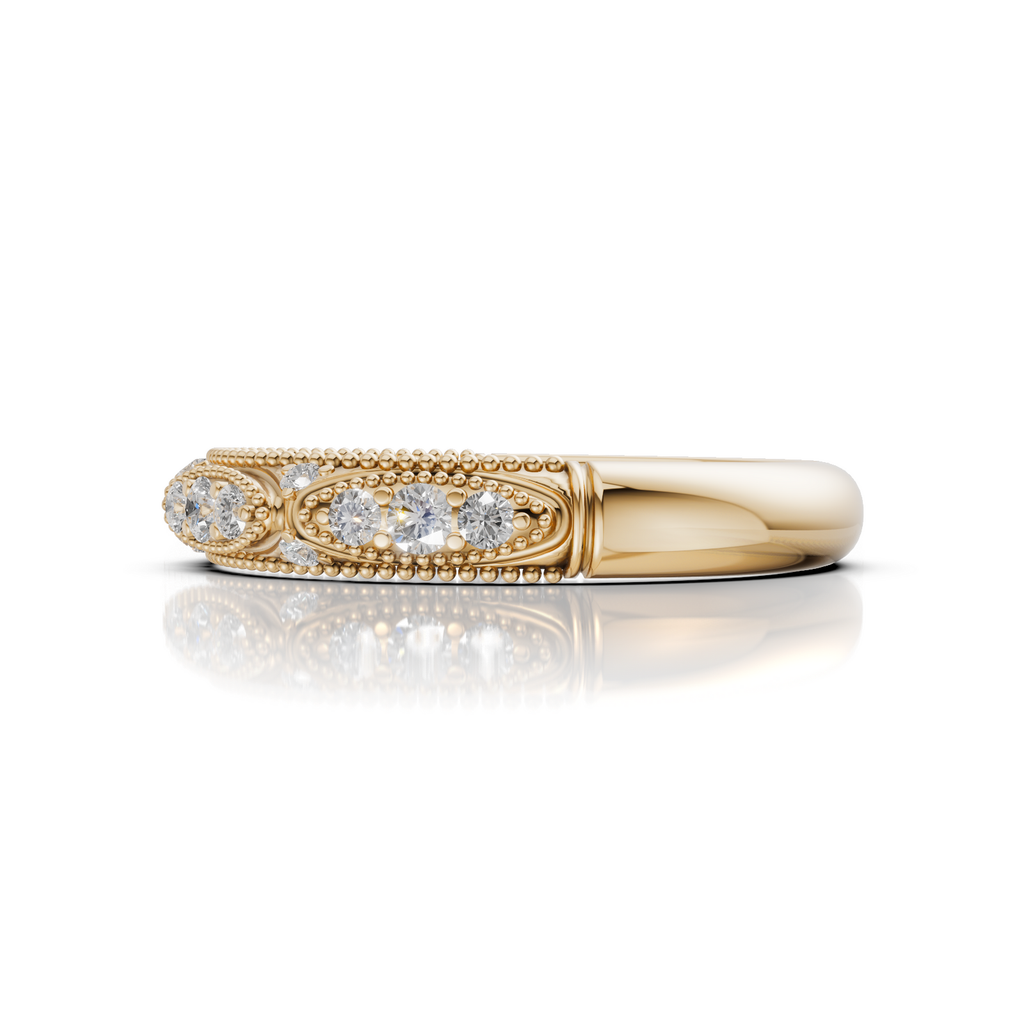 Beaded Milgrain Ring