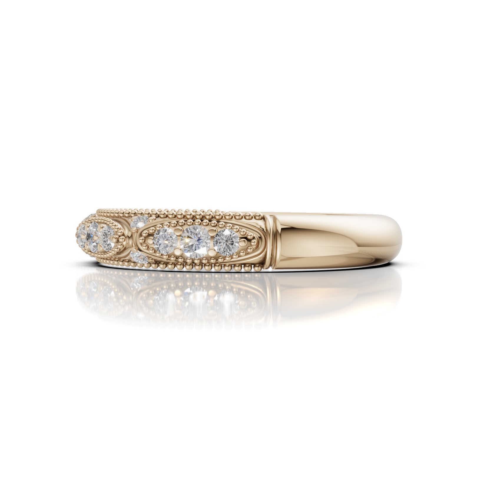 Beaded Milgrain Ring