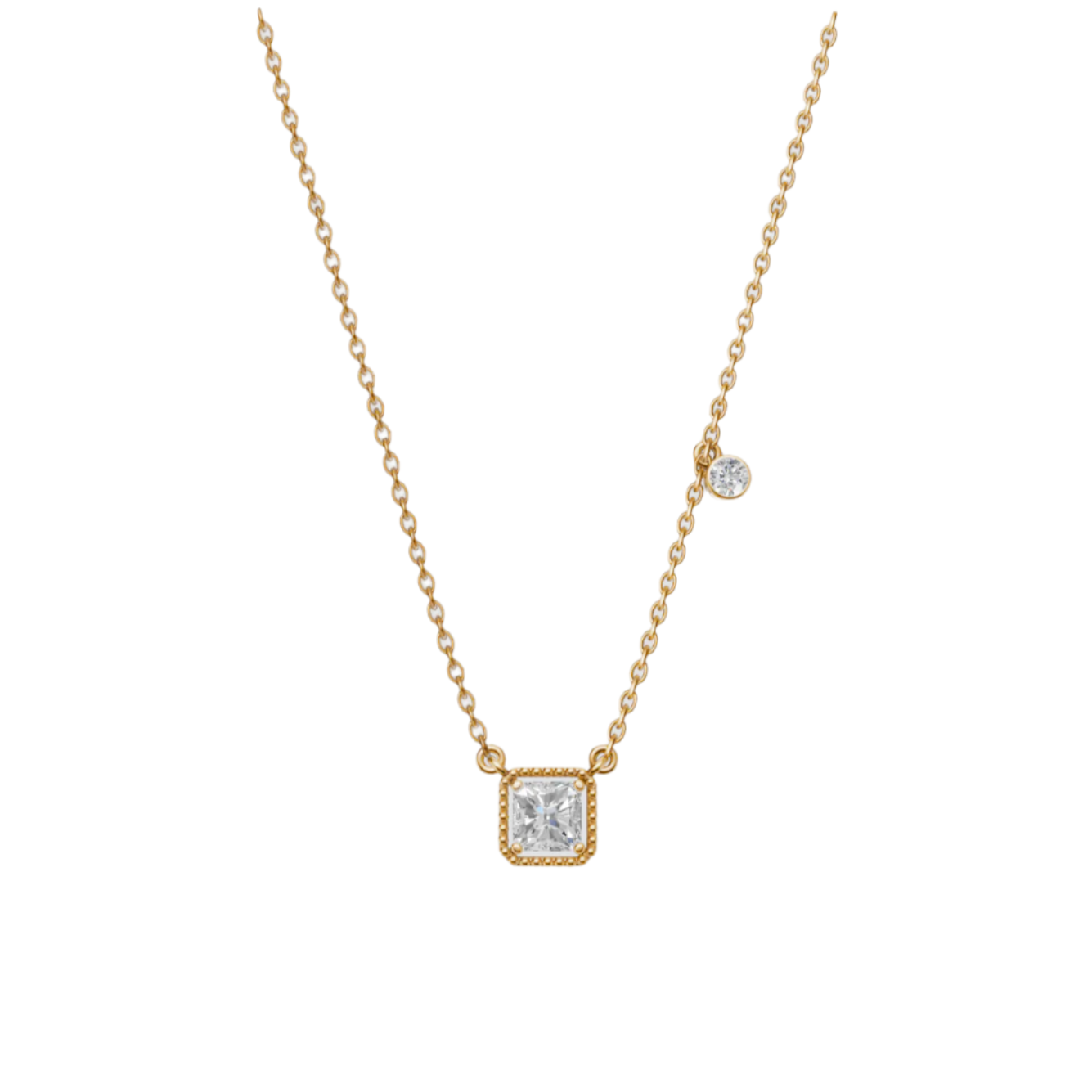 Birthstone Square Charm Pendant