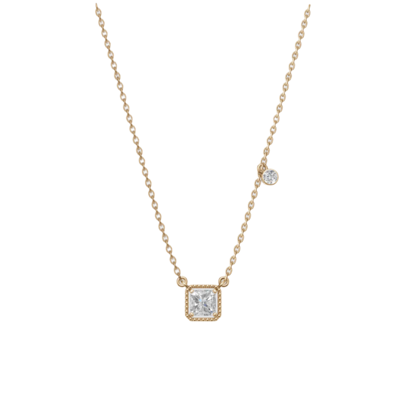 Birthstone Square Charm Pendant