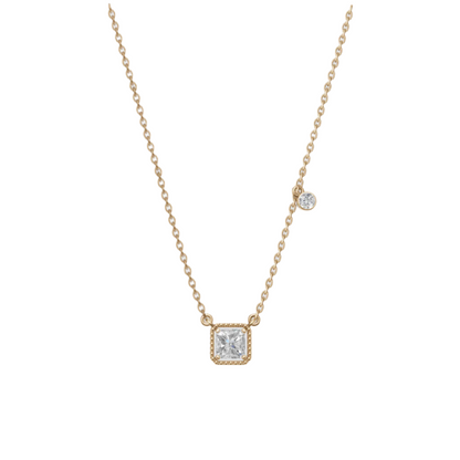 Birthstone Square Charm Pendant