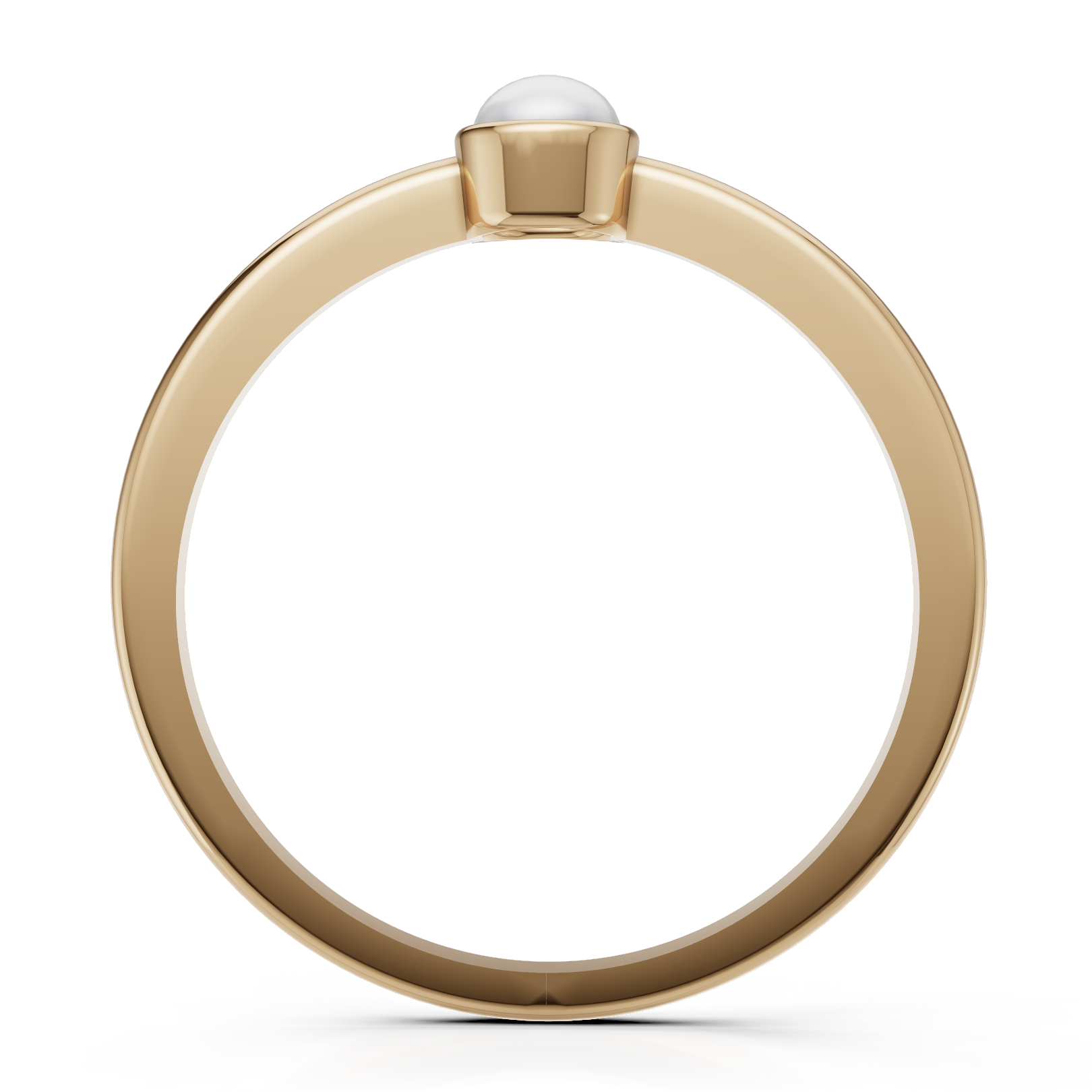 Solitaire Pearl Ring