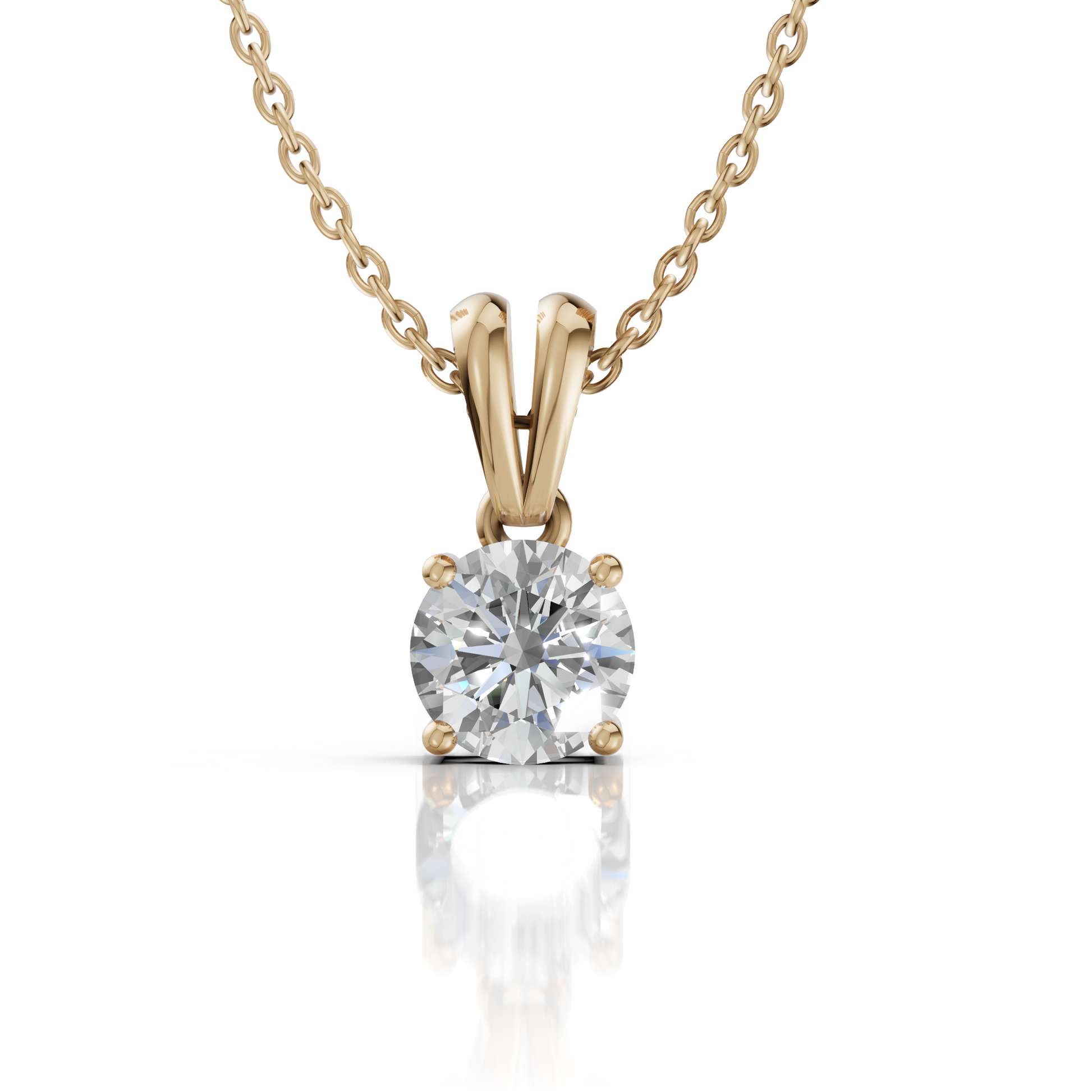 Round Moissanite Pendant Necklace