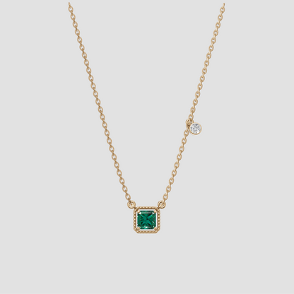 Birthstone Square Charm Pendant