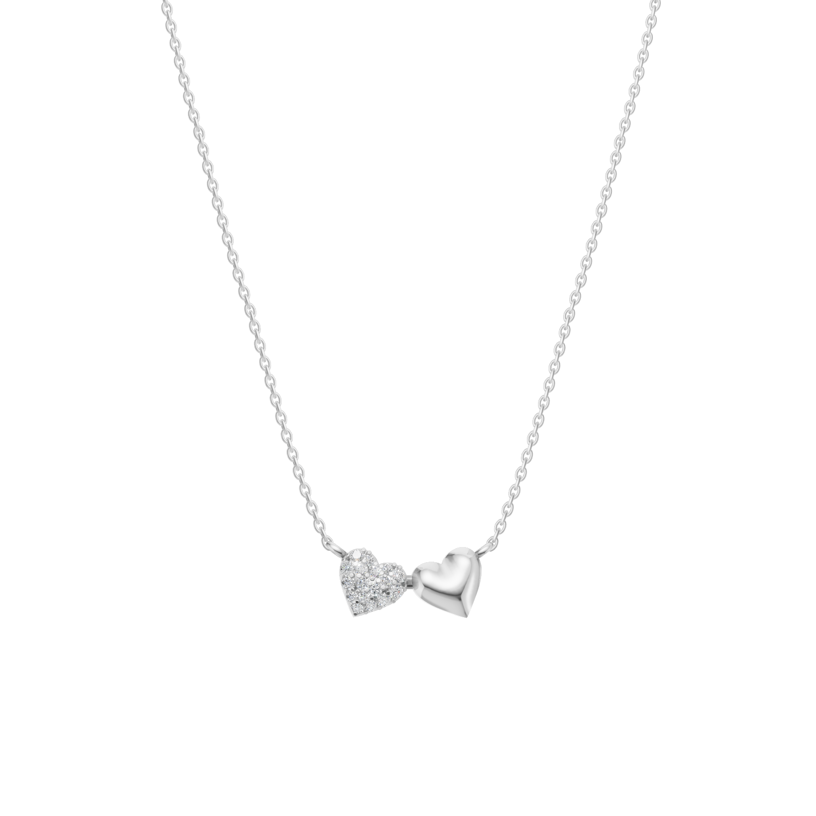 Twin Hearts Necklace