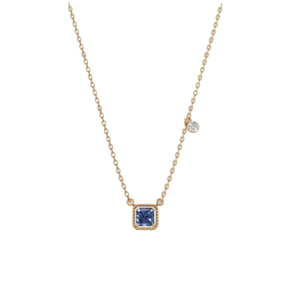 Birthstone Square Charm Pendant