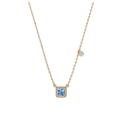 Birthstone Square Charm Pendant