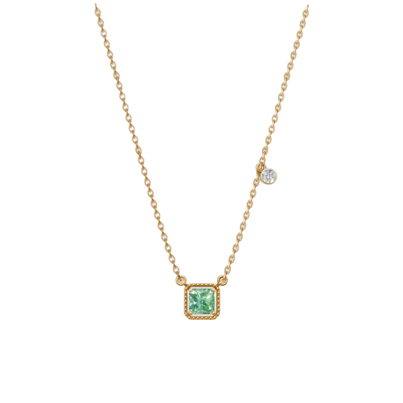 Birthstone Square Charm Pendant